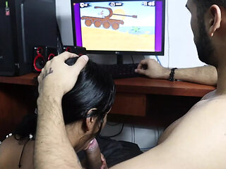 BEAUTIFUL COLOMBIAN GIRL ENTERS HER BEARDED STEPBROTHER'S ROOM AND STARTS TOUCHING HER VAGINA WHILE HER STEPBROTHER PLAYS ON THE COMPUTER