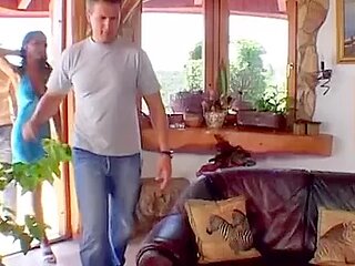 Angel Dark getting cock in pussy and ass