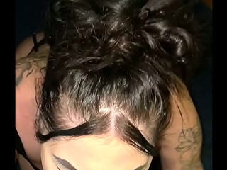 British curvy teen POV blowjob white girl sucks big black cock