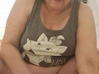 Mommy Taking off Her Pajamas and Showing Her Hairy