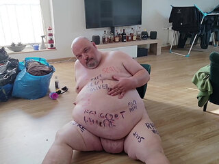 Chubmissive rides Dildo like a fat slut