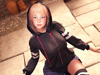 Interactive pov visual novel featuring a teen redhead in double homework scenario