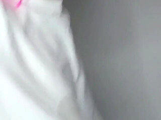 My Big Natural Tits Are Waiting for Your Gaze as I Masturbate Masked