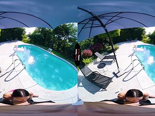 Hot poolfuck with slutty babe Rihanna Black  VirtualTaboo