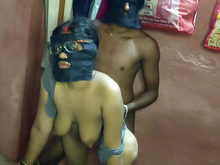 Desi Indian wife  hasband   room and fuck his pussy when his husband  home.