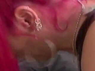 Red seduces her lesbian friend to fuck with a black and craving cock