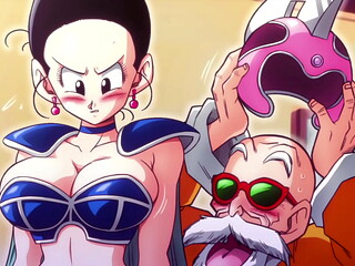 Kame Paradise 2 - Chi Chi gives Roshi a handjob