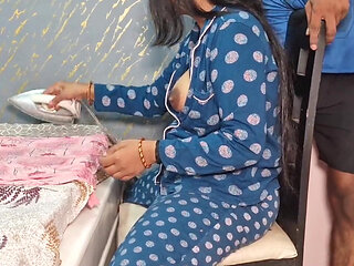 Big Boobs Indian MILF woman got her pussy fucked by stepson