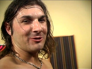 Sexy blonde pussy licking tattooed man big cock sucking