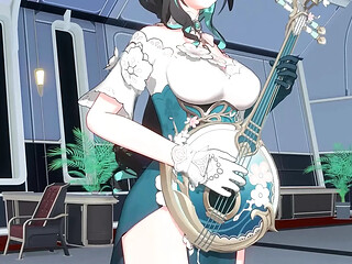 Horny anime characters Ruan Mei and Caelus Passion get into a steamy 3D