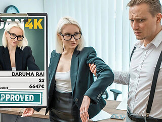 Daruma Rai Hot Blonde Office Anal with Loan Manager Stanley Johnson - Hardcore HD Fuck