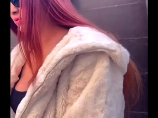 Italian Big Tits Milf Artemisia Love Flashing her juicy tits outdoor smoking fetish sesh