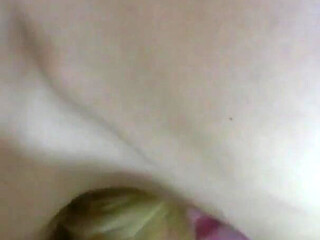 Lacey masturbates and then gives a blowjob and swallows