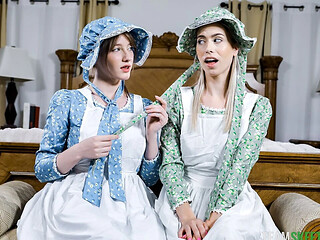 Amish stepsisters get initiated in a costume party