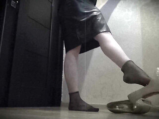 Mesmerizing shiny nylon socks
