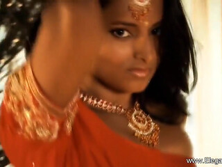 Exotic Indian babe playing with something different