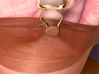 Mrs Mature Feet showing you all a real pair of vintage RHT nylons pre 1950