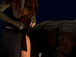 Werewolf Girl Is Riding Cock on Top - Skyrim Hentai Parody