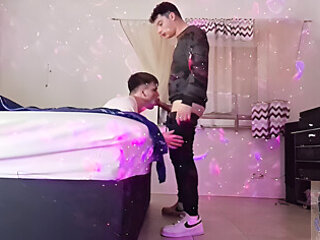 Gay Boys Smoke, Kisses, Blowjob And Bareback Assfuck