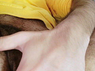 Fucking my ass with my own cock and cumming inside me