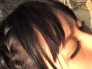 Amateur Haruka from Japan blows nuts deep and sucks