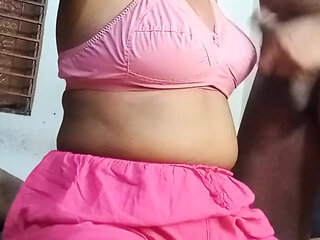 Bangla Hot newest Housewife with salesman with Threesome With housewife and Home Servant