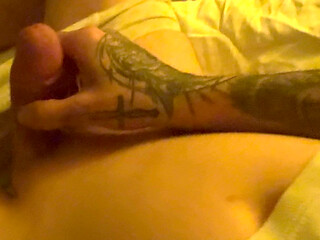 Midnight jerking off with cumshot