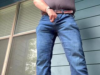 Wanking on my porch