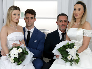 Lily Blossom, Karina King VR Porn: Here Cum The Brides - VirtualTaboo