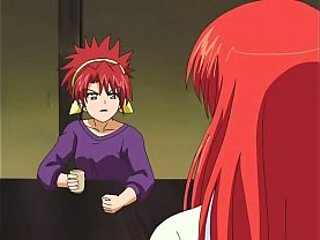 Hentai threesome with horny redheads