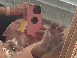 Me eating whipped cream from my ass off a dildo