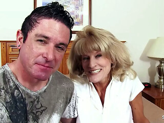 Old Granny GILF Cam Ray with fit tanned Body and Big Tits at Casting Fuck by Boy