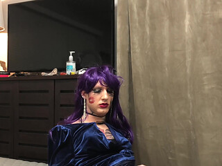 Extremely Hot Tatted Sissy Masturbation