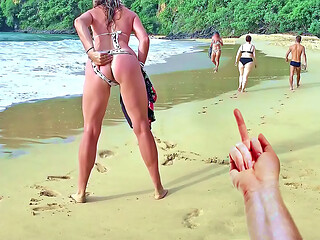 Milf teased him and got dick in her ass in front of everyone