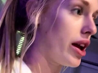 Blonde solo jerking off
