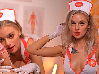 Horny Nurse in Latex Gloves has Her Own Treatment Method
