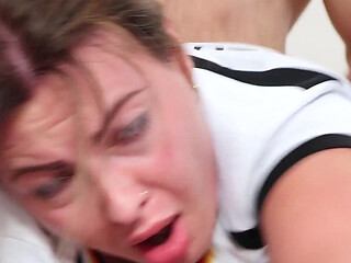 Hot German Tease! Squirting on the Floor in My Football Jersey