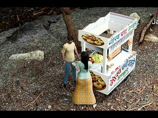 A Young Girl Fucked by a Street Food Snacks Shopkeeper (panipuri Guy Fucked Young Girl in the Jungle)