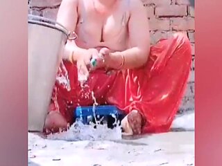 Girl Showering Alone In Her Soft Body And In The Bathroom With Her