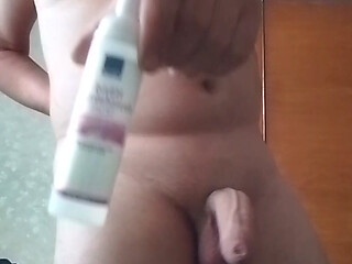 Very simple. Masturbation and Disinfection of my huge dick.