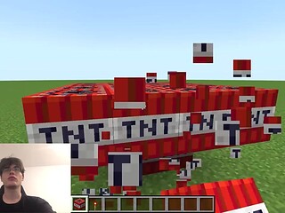 Massive Cock Build and Blown Up Fun in Minecraft