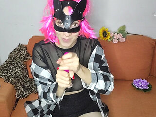 My Natural, Big Tits Are Throbbing! Pussy Mask on, I'm Pleasuring Myself