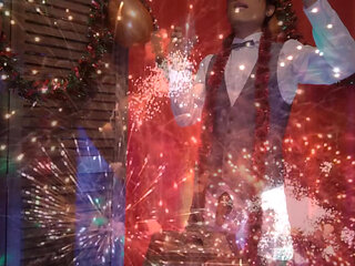 Happy New Year! The cute French-Asian twink Jon Arteen jerks off, ejaculates into a glass, and drinks his own semen.