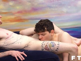 JockPussy - Ethan Tate works Jaxson Coles jock muff over with good-sized manstick