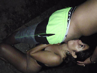 Sucking in Outdoor Place and My Husband Film Us