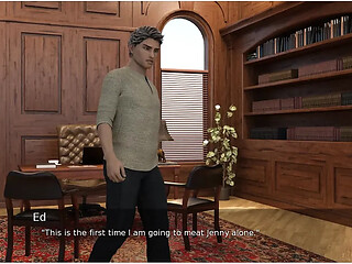 Couple engages in 3D animated roleplay game with slow buildup to explicit expose