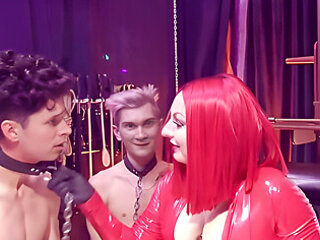 Strict Stepmom And Her 2 Newbie Sissies - Curvy Milf Arya Grander, Femdom Humiliation