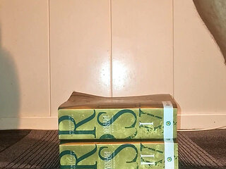 Hot gay NoFace Twink X takes some huge toys