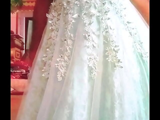 Indian Gay Crossdresser Gaurisissy feeling horny in Blue Lehanga