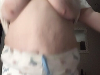 BBW Jumping and Shaking Huge Tits up and Down